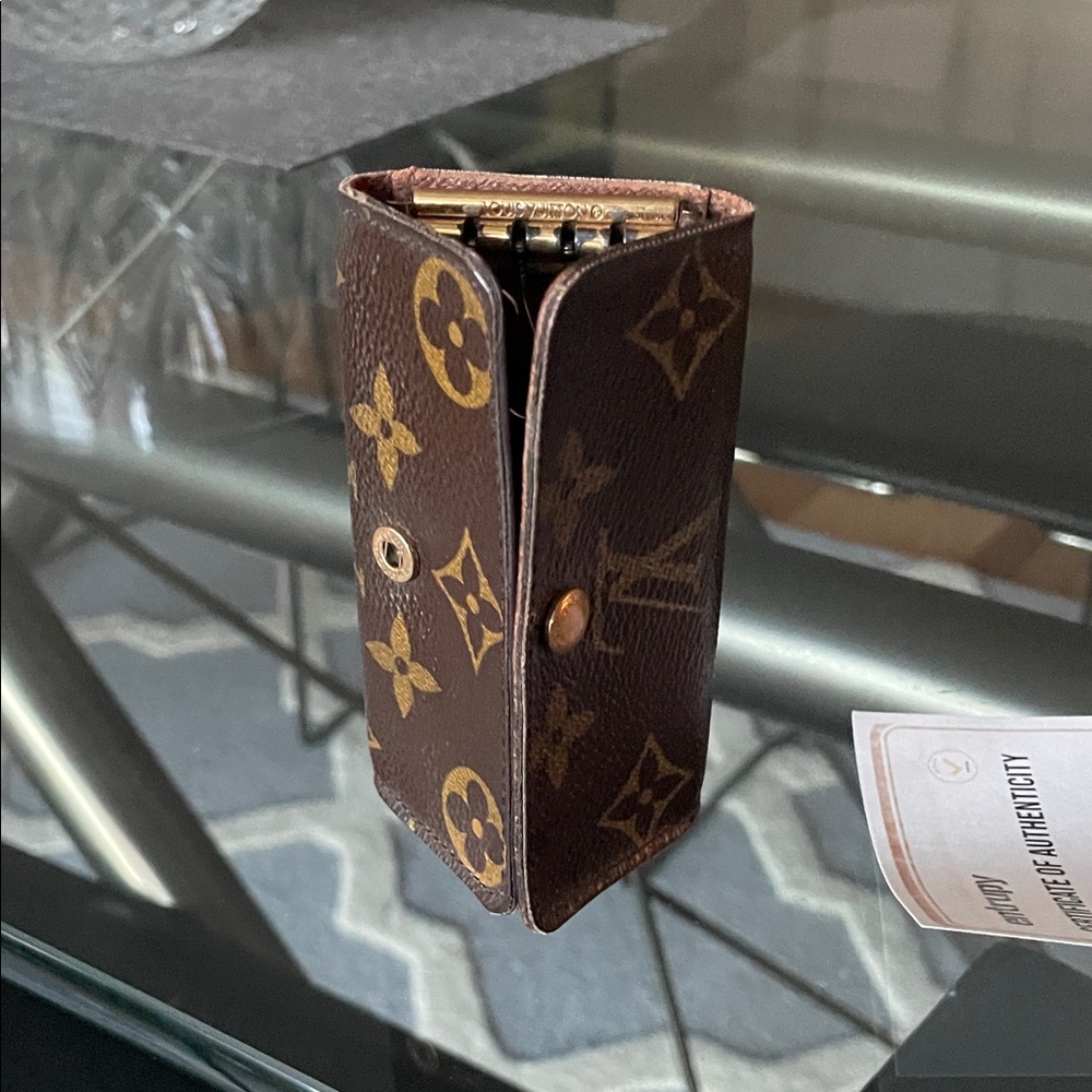 Louis Vuitton Black and Gold Monogram Key Holder
